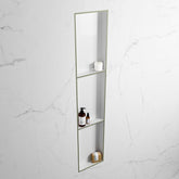 MONDIAZ EASY Nis 149,5x29,5cm in solid surface kleur Army | Talc. 3 vakken  geschikt voor in- of opbouw